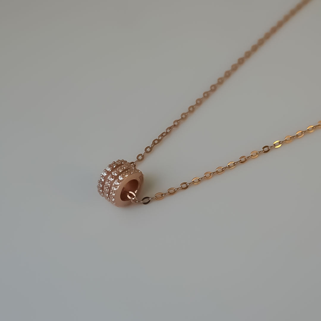 Radiant Rose Gold Circle Pendant