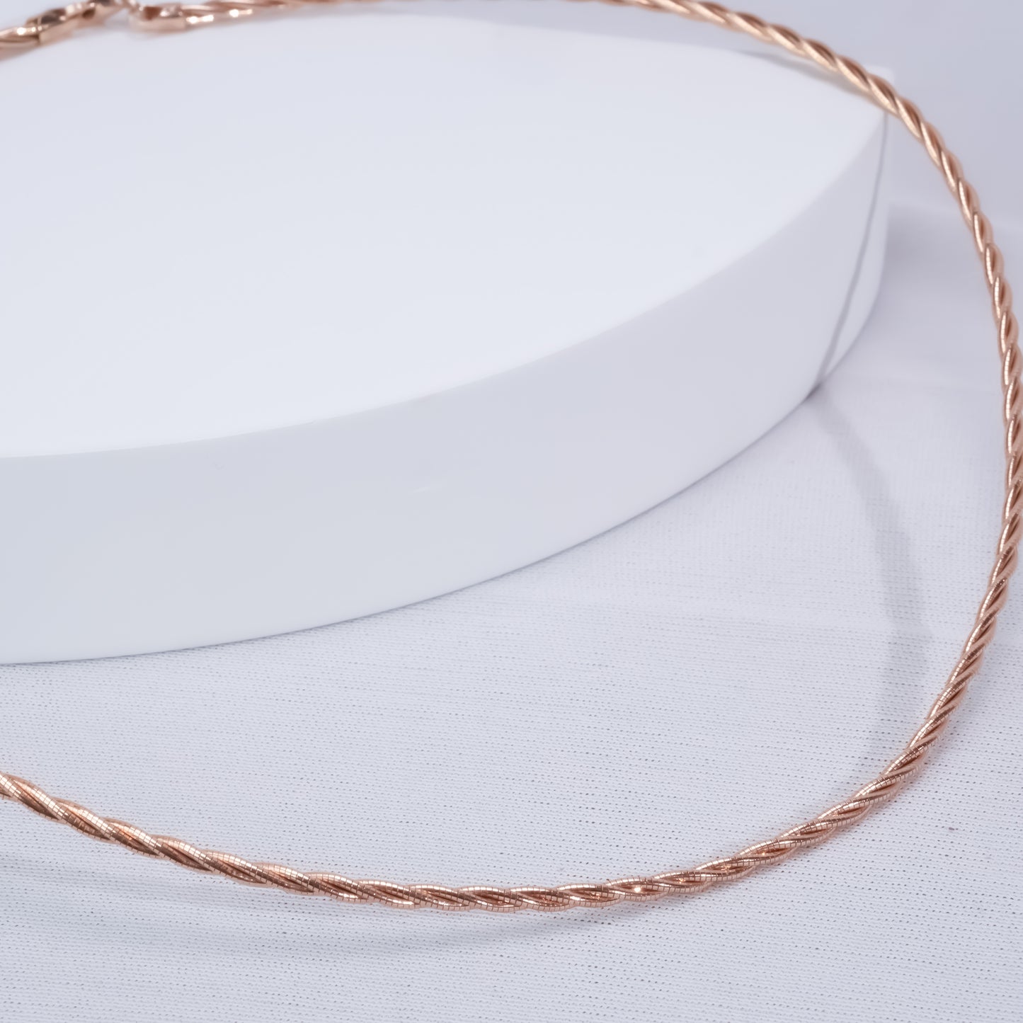 Rose Gold Italian Wire Chain — Pure 925 Sterling Silver