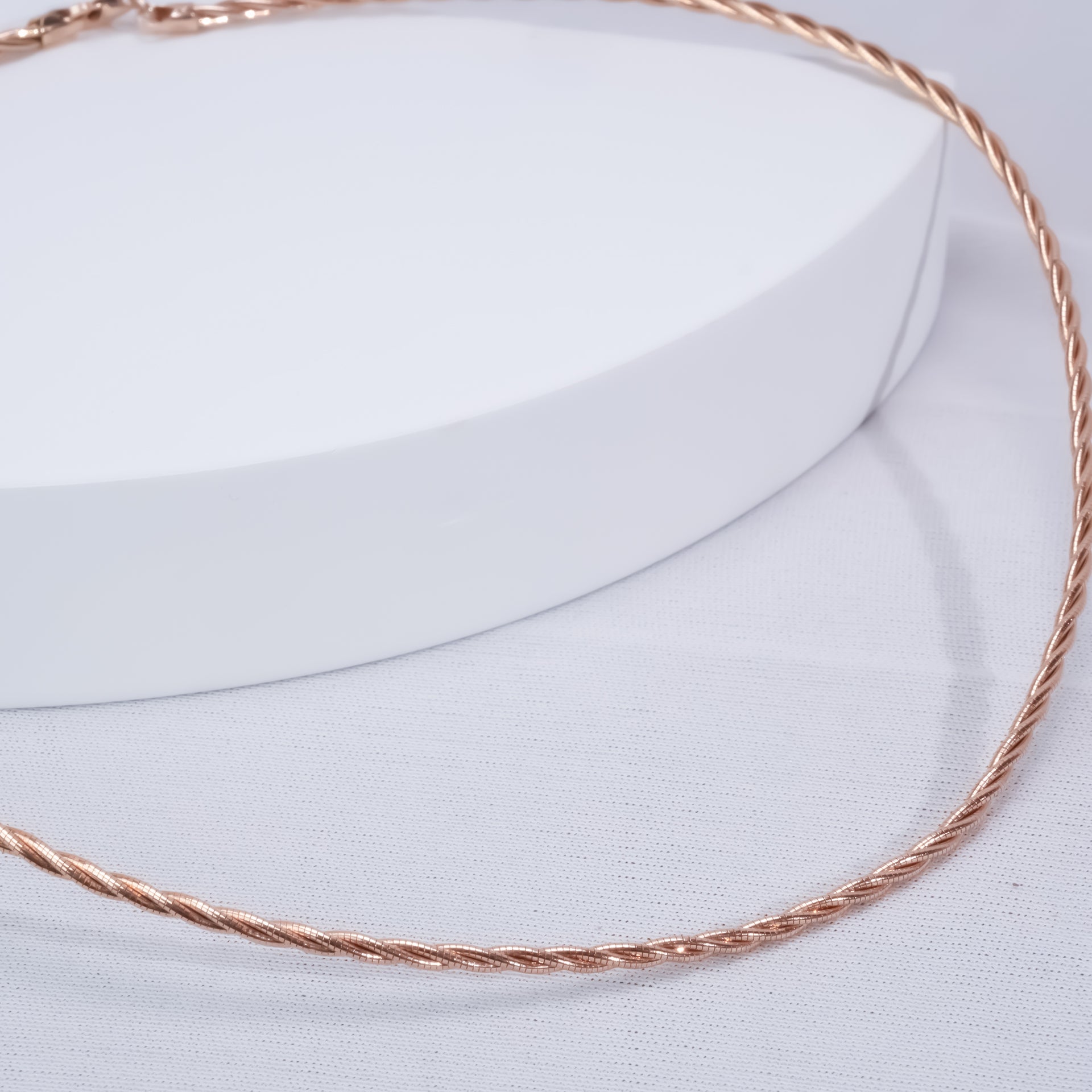 Rose Gold Italian Wire Chain — Pure 925 Sterling Silver