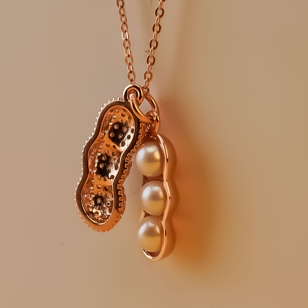 Rose gold Peanut Necklace | 925 Silver