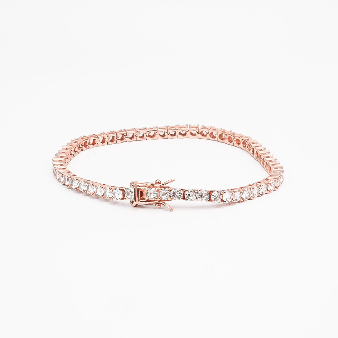 Rose gold tennis bracelet