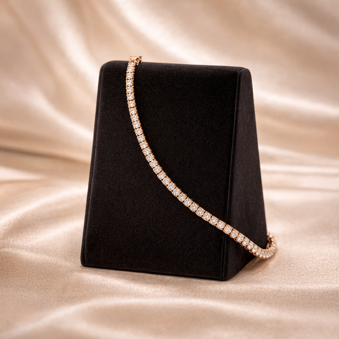 Rose gold tennis bracelet