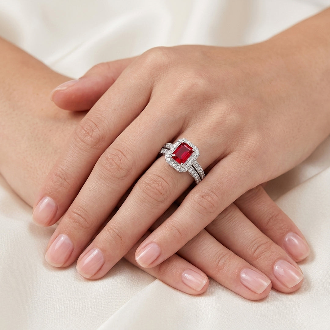 Ruby Cocktail Adjustable Ring