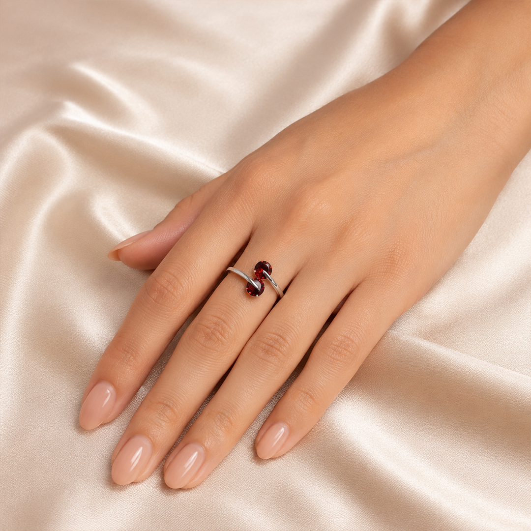 Emerald Duo Adjustable Ring