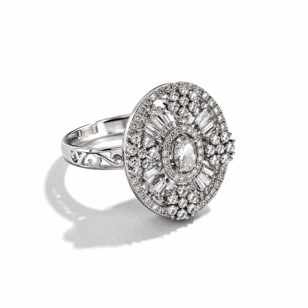 Saanvi Crystal Mandala Adjustable Ring