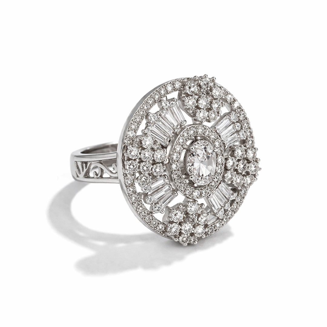 Saanvi Crystal Mandala Adjustable Ring