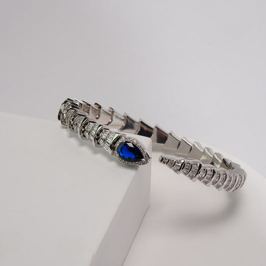 Serpent Bluestone 925 Silver Bracelet