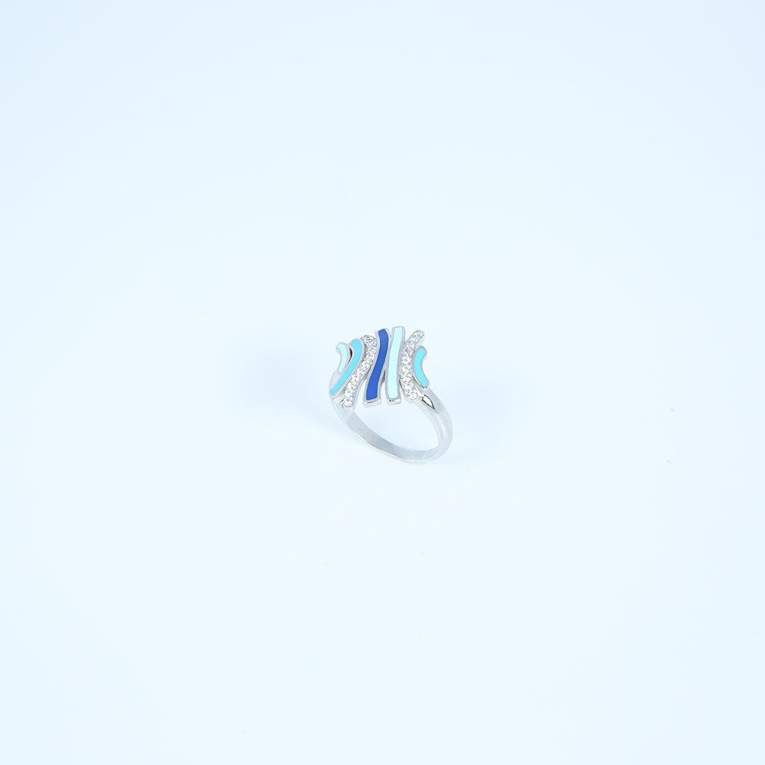 Azure Wave Ring Pure 925 Silver