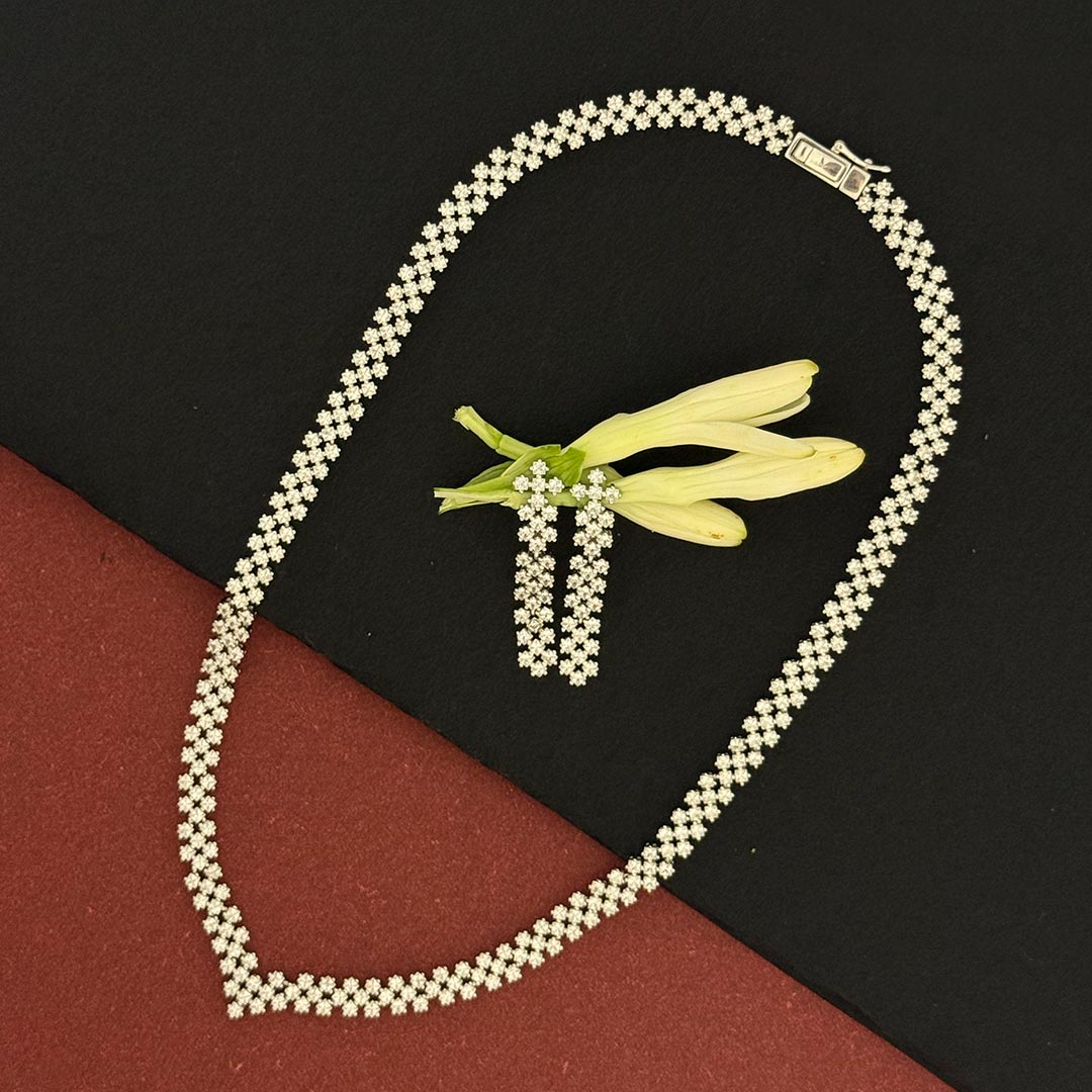 Shimmer Bar Necklace Set — Pure 925 Sterling Silver