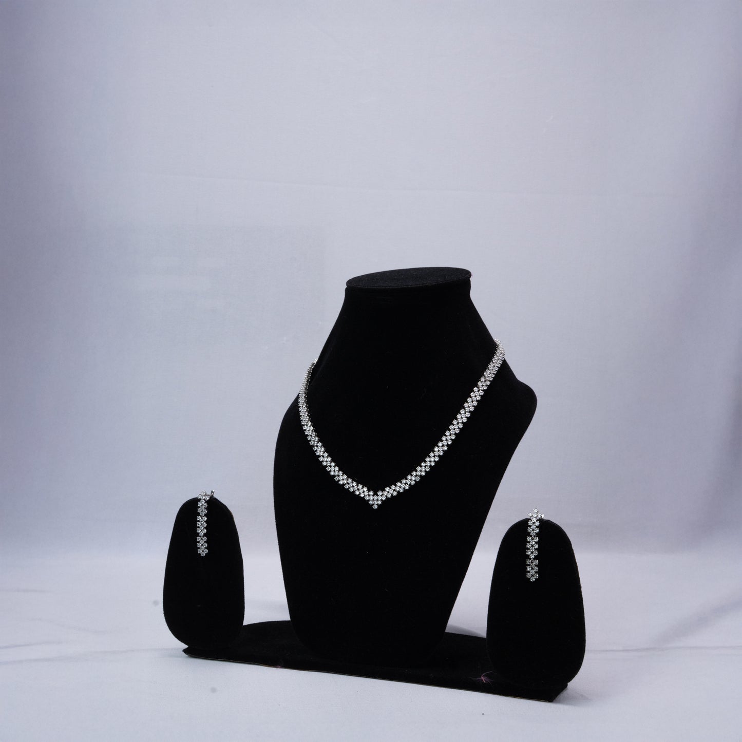 Shimmer Bar Necklace Set — Pure 925 Sterling Silver