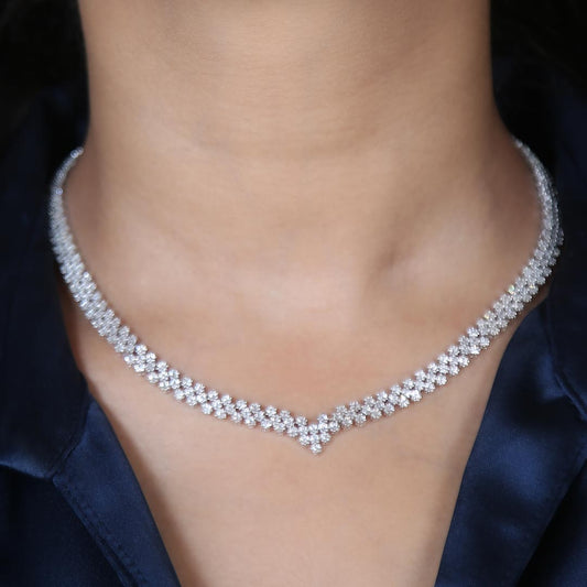 Shimmer Bar Necklace Set — Pure 925 Sterling Silver