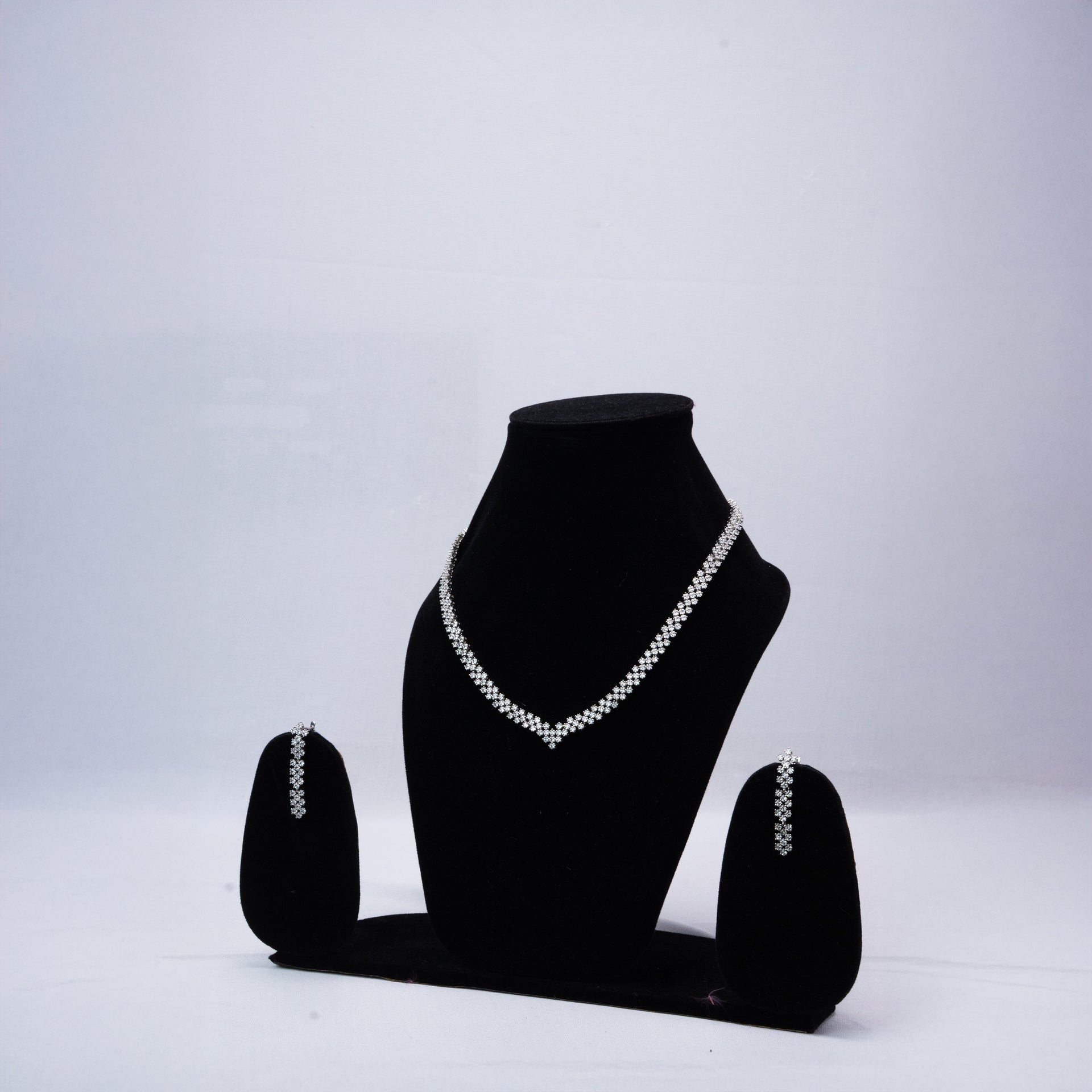 Shimmer Bar Necklace Set — Pure 925 Sterling Silver