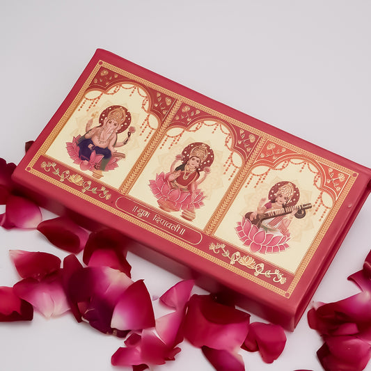 Shubh Diwali Pure Silver Coin Folder(3 Coins x 2g)