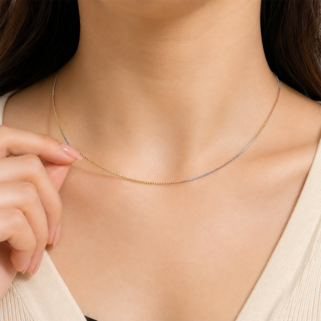 Siena Multi-Tone Italian Silver Chain