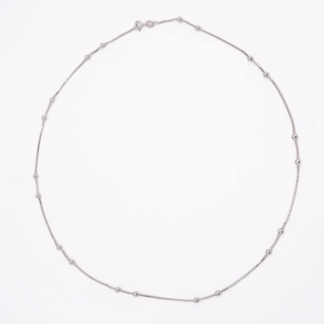 Silver Bead Line Italian Chain