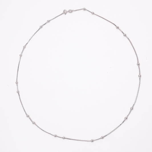 Silver Bead Line Italian Chain