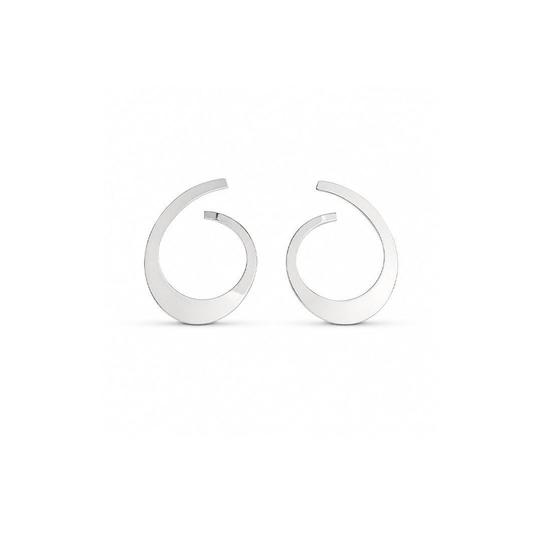 Silver Open Hoop Earrings