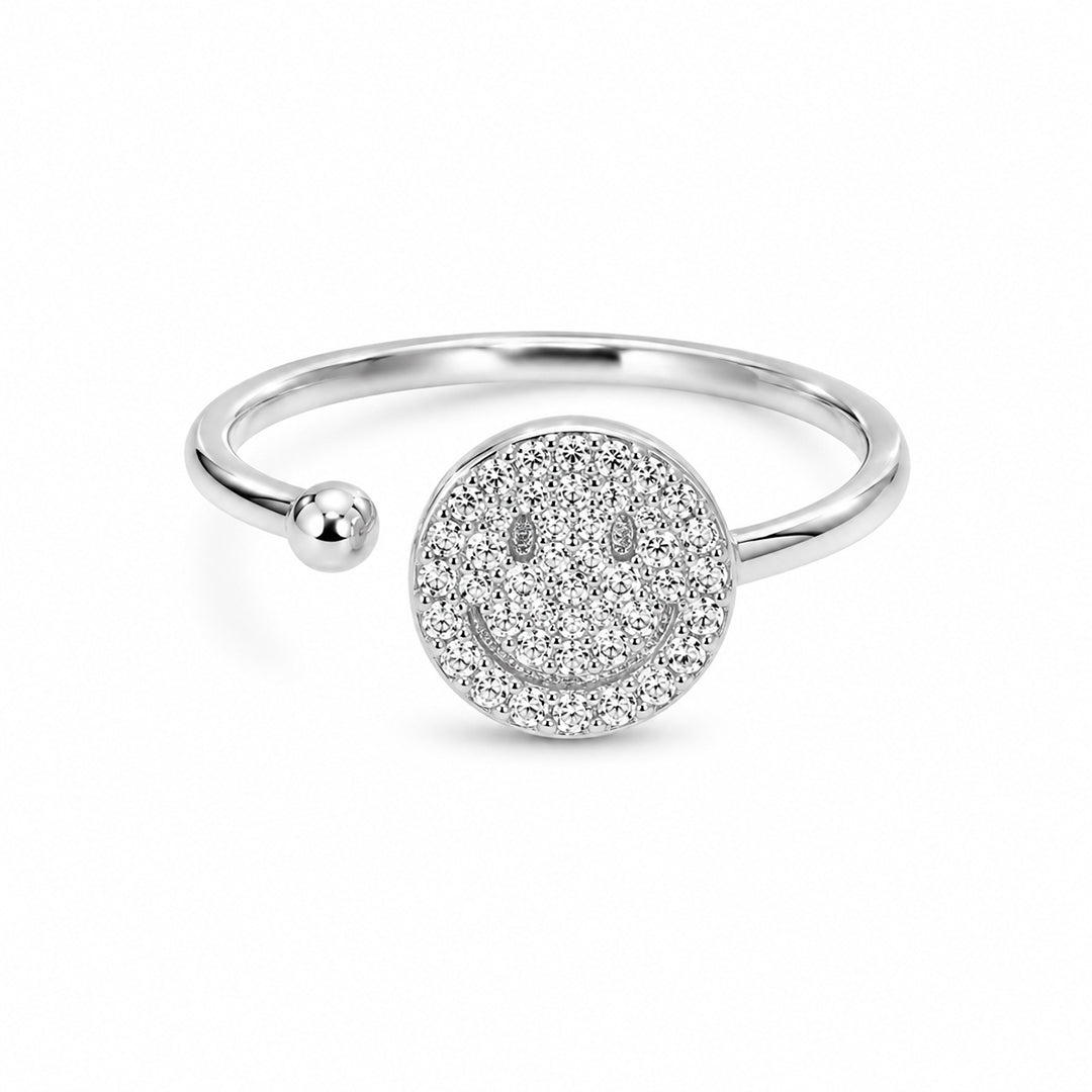 Silver Smile Adjustable Ring