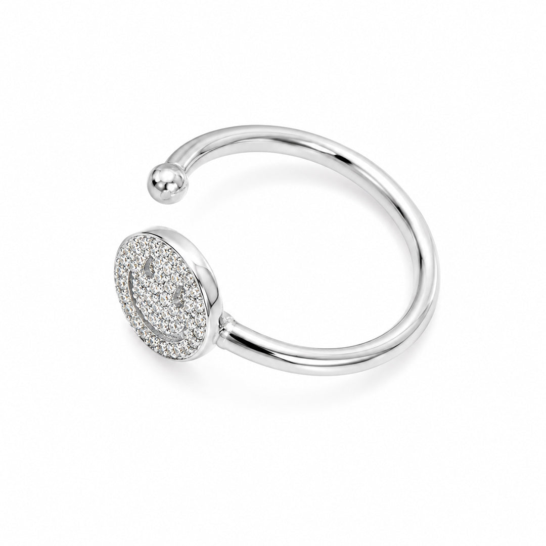 Silver Smile Adjustable Ring