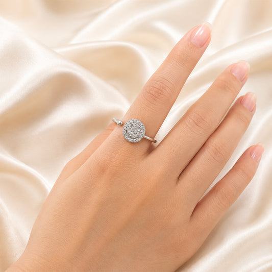 Silver Smile Adjustable Ring
