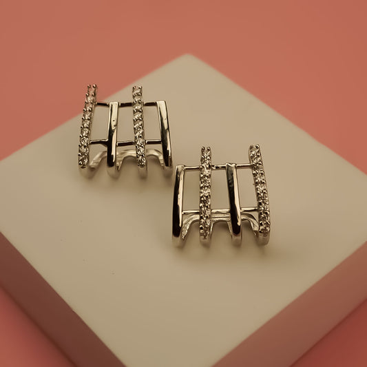 Silver Stride 925 Silver Huggies