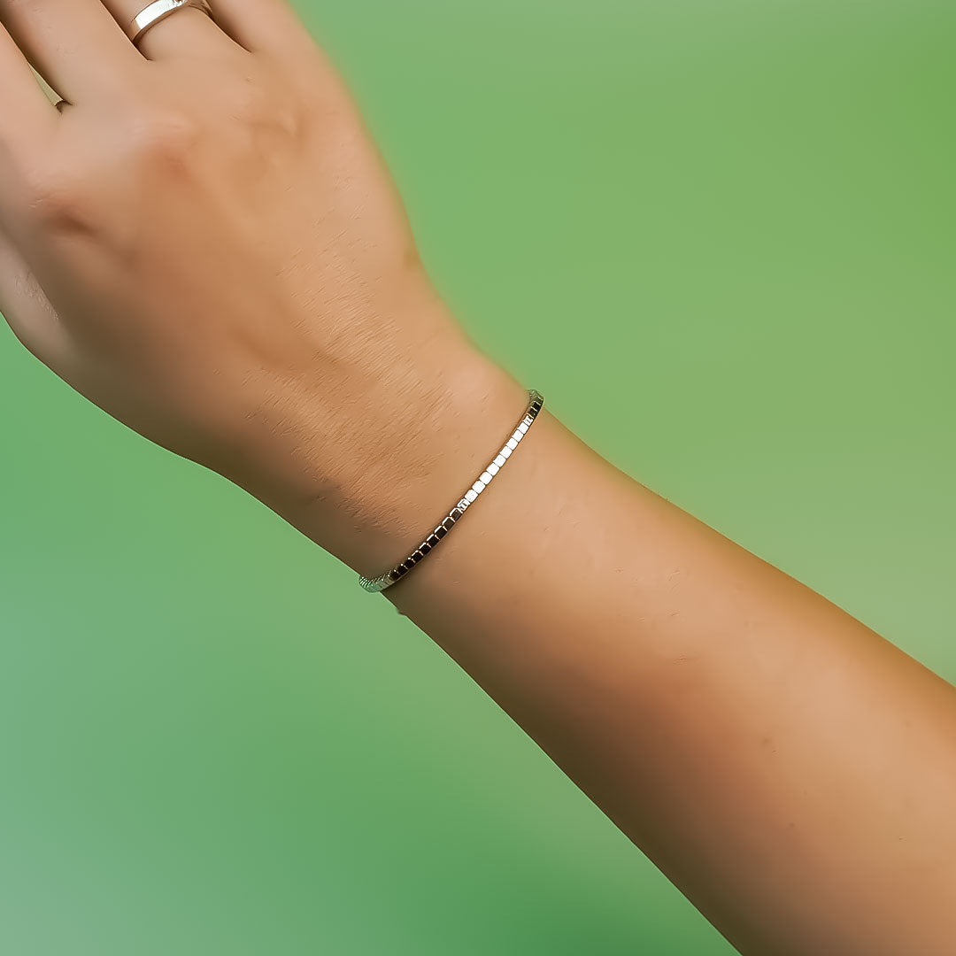 Sereni Silver Adjustable Tennis Bracelet