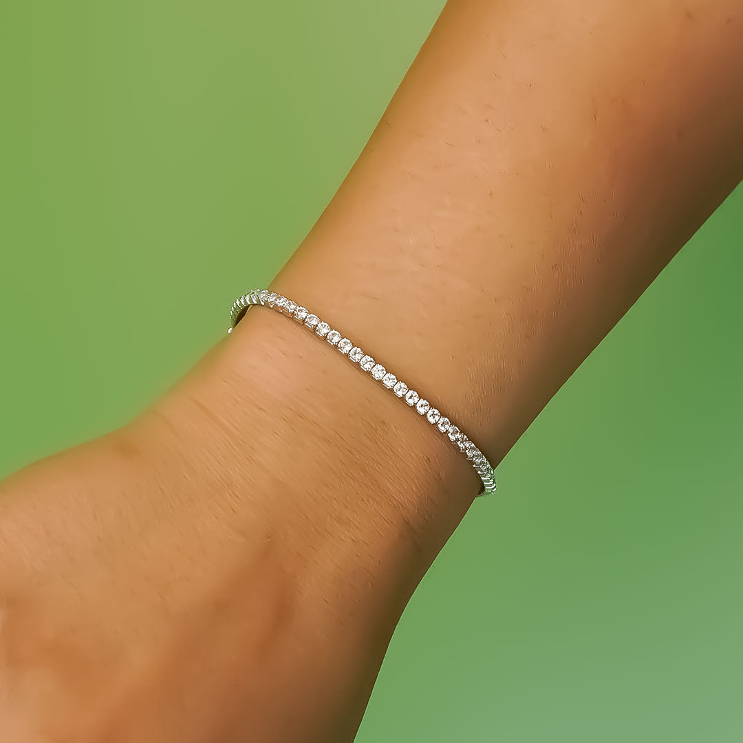 Sereni Silver Adjustable Tennis Bracelet