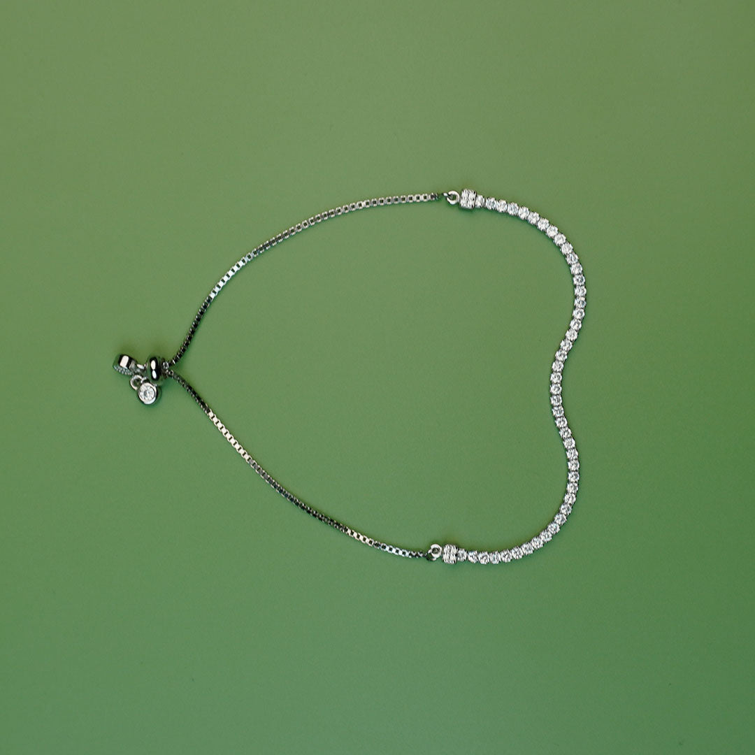 Sereni Silver Adjustable Tennis Bracelet