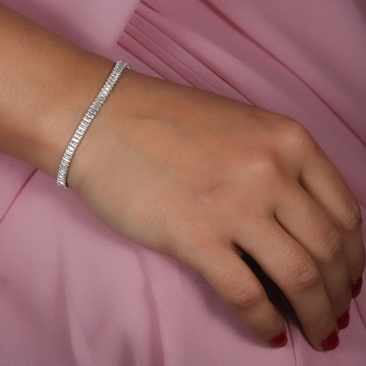 Silver Tennis Bracelet Pure 925 Silver