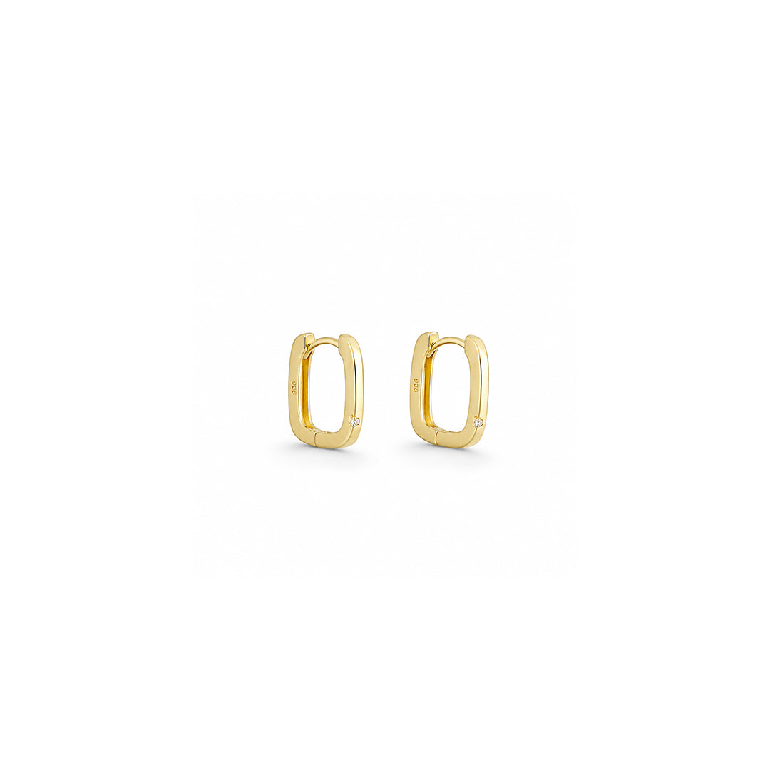 Sleek Gold Silver Hoops