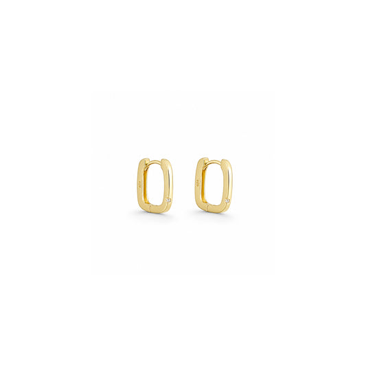 Sleek Gold Silver Hoops