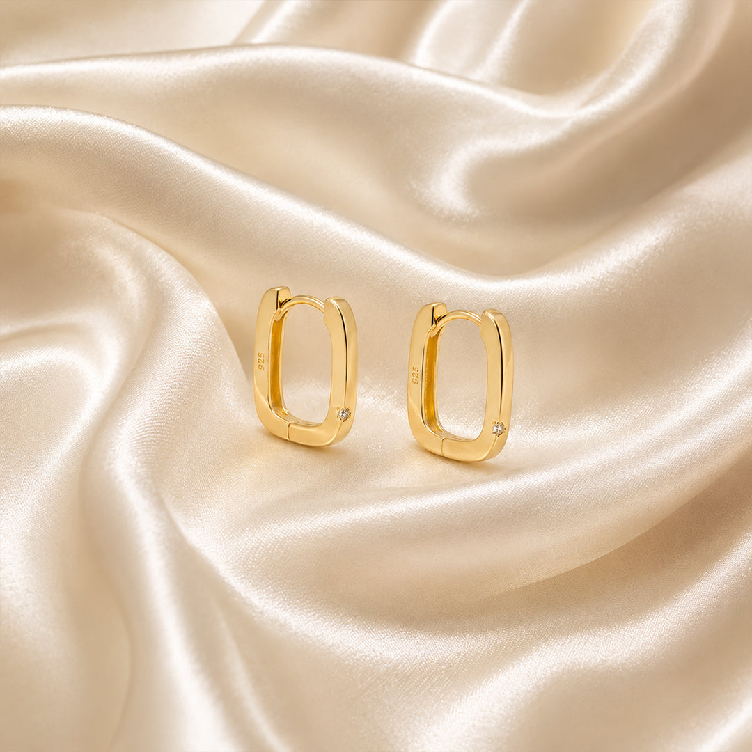 Sleek Gold Silver Hoops