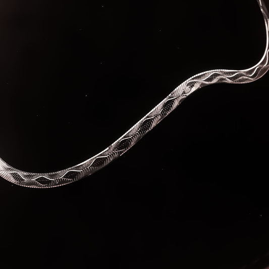 Snake & Leaf 925 Italian Silver Chain