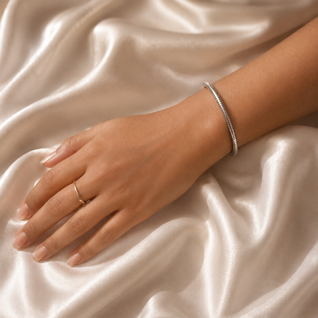Snake Chain Silver Bracelet