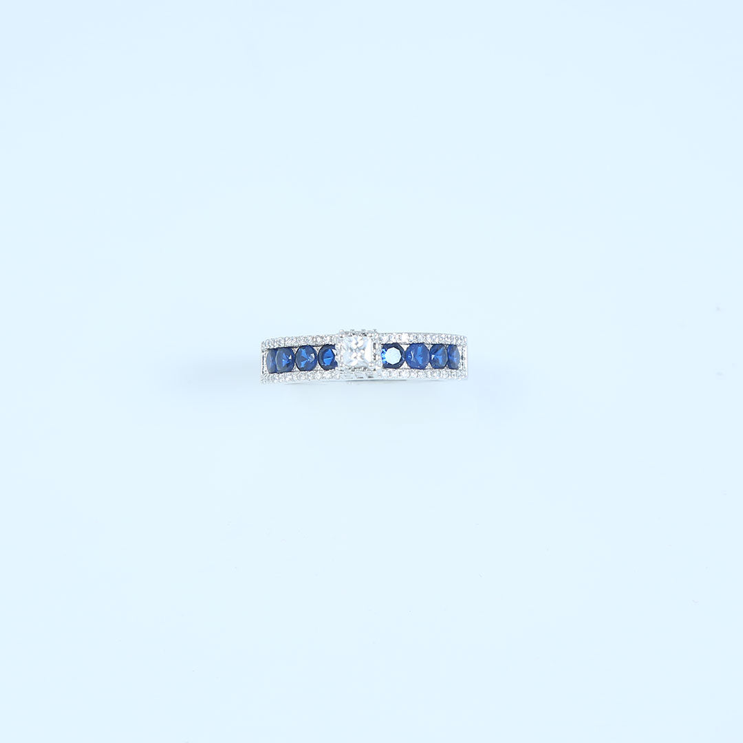 Midnight Crown Ring Pure 925 Silver