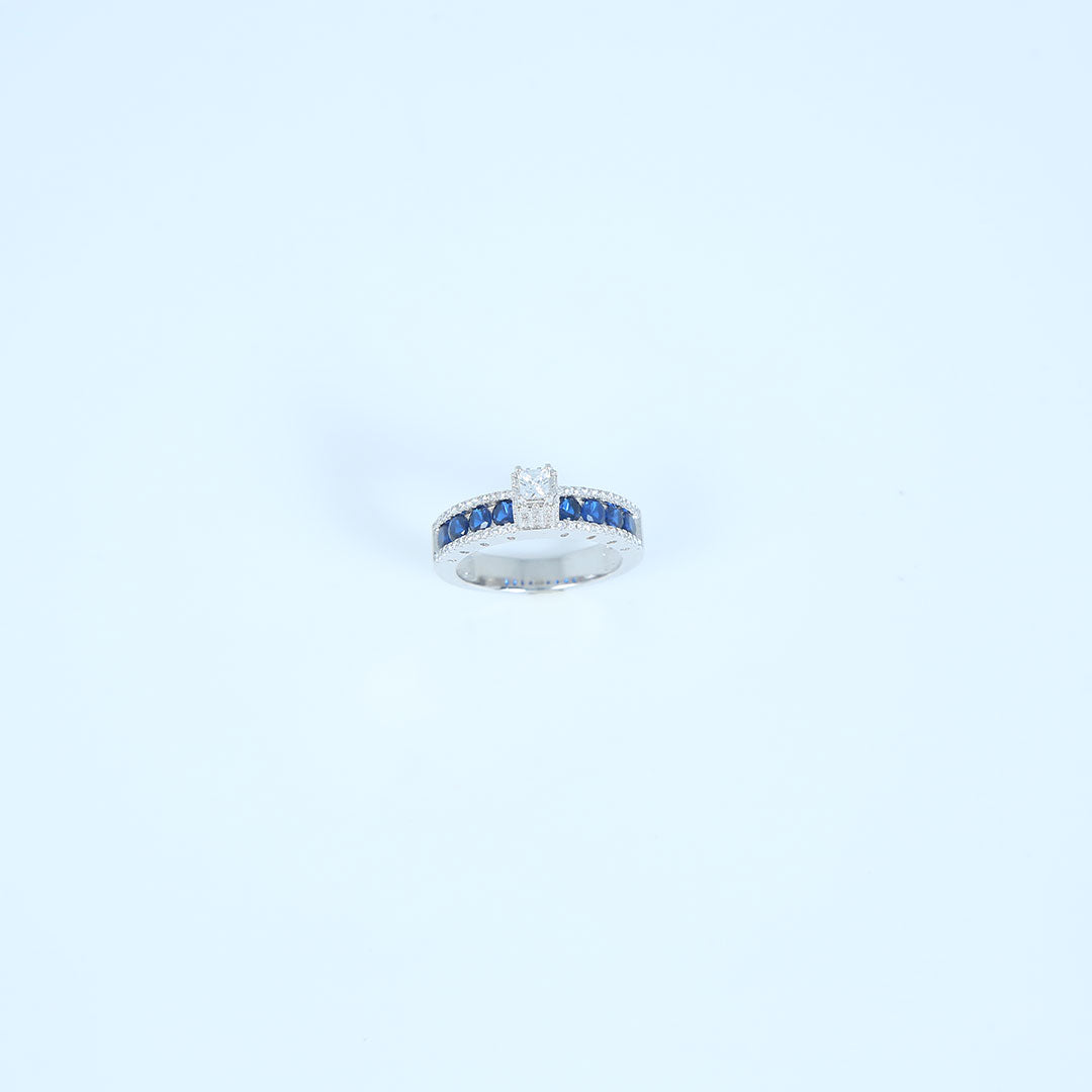 Midnight Crown Ring Pure 925 Silver