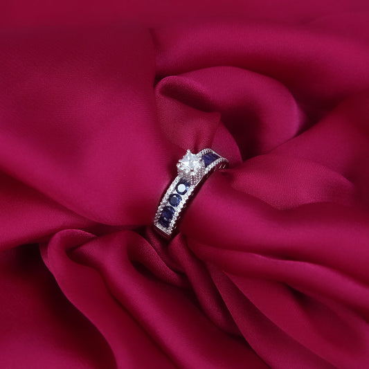 Midnight Crown Ring Pure 925 Silver