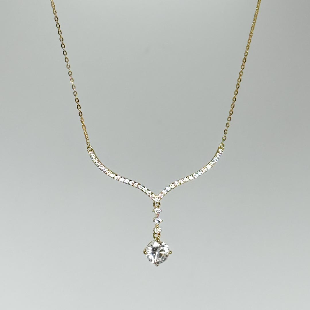 Starlit Drop Necklace Pure 925 Silver