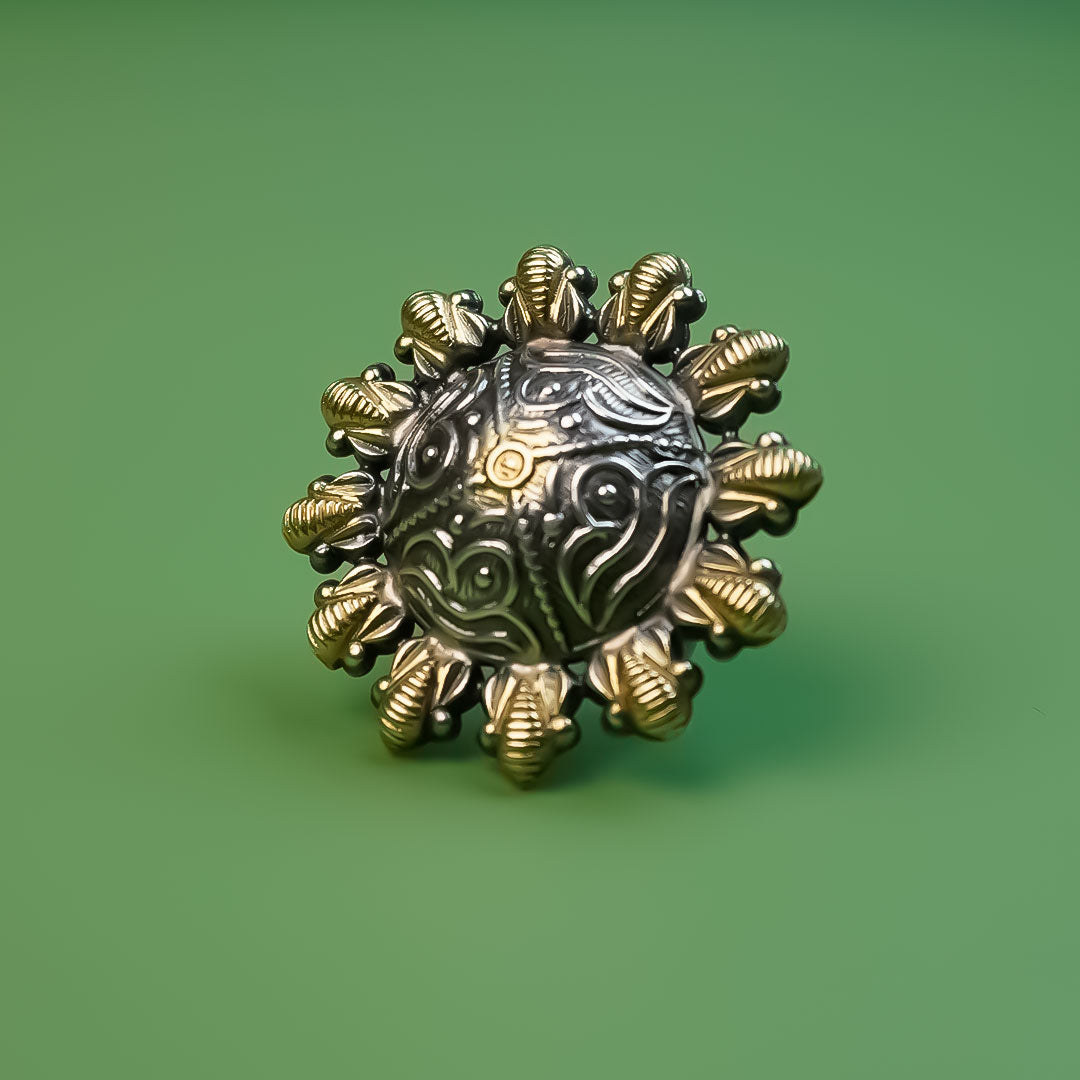 Sunburst Glow Adjustable Ring