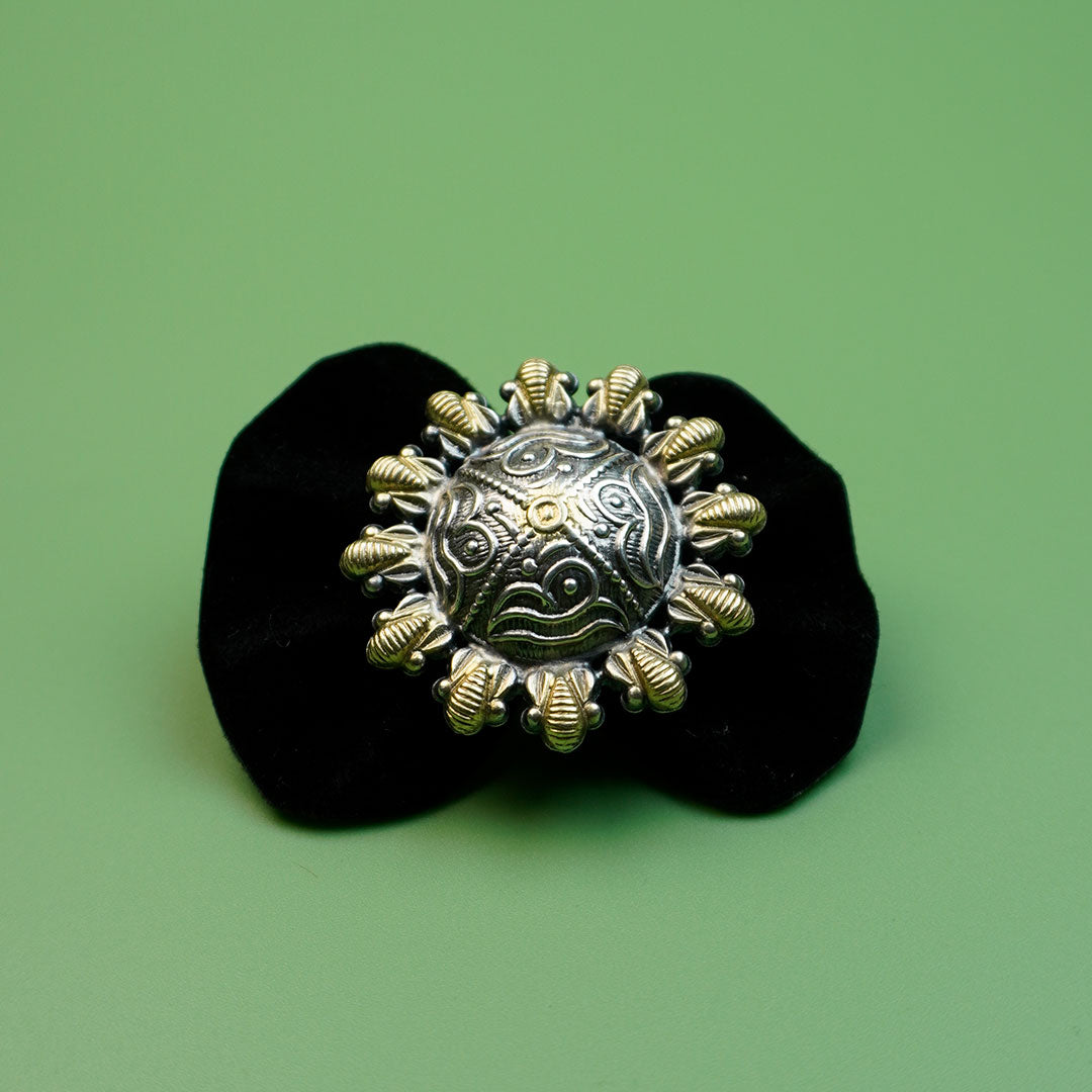 Sunburst Glow Adjustable Ring