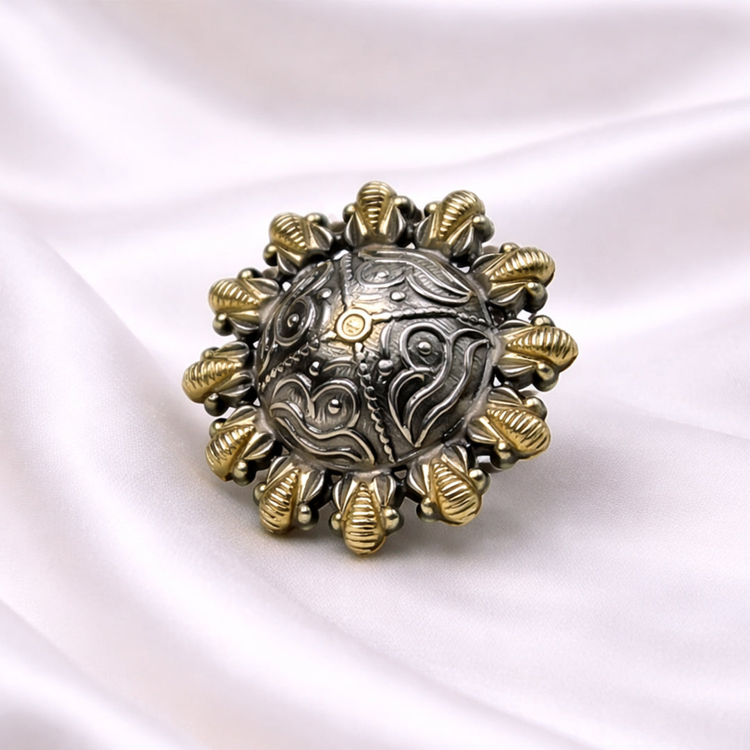 Sunburst Glow Adjustable Ring