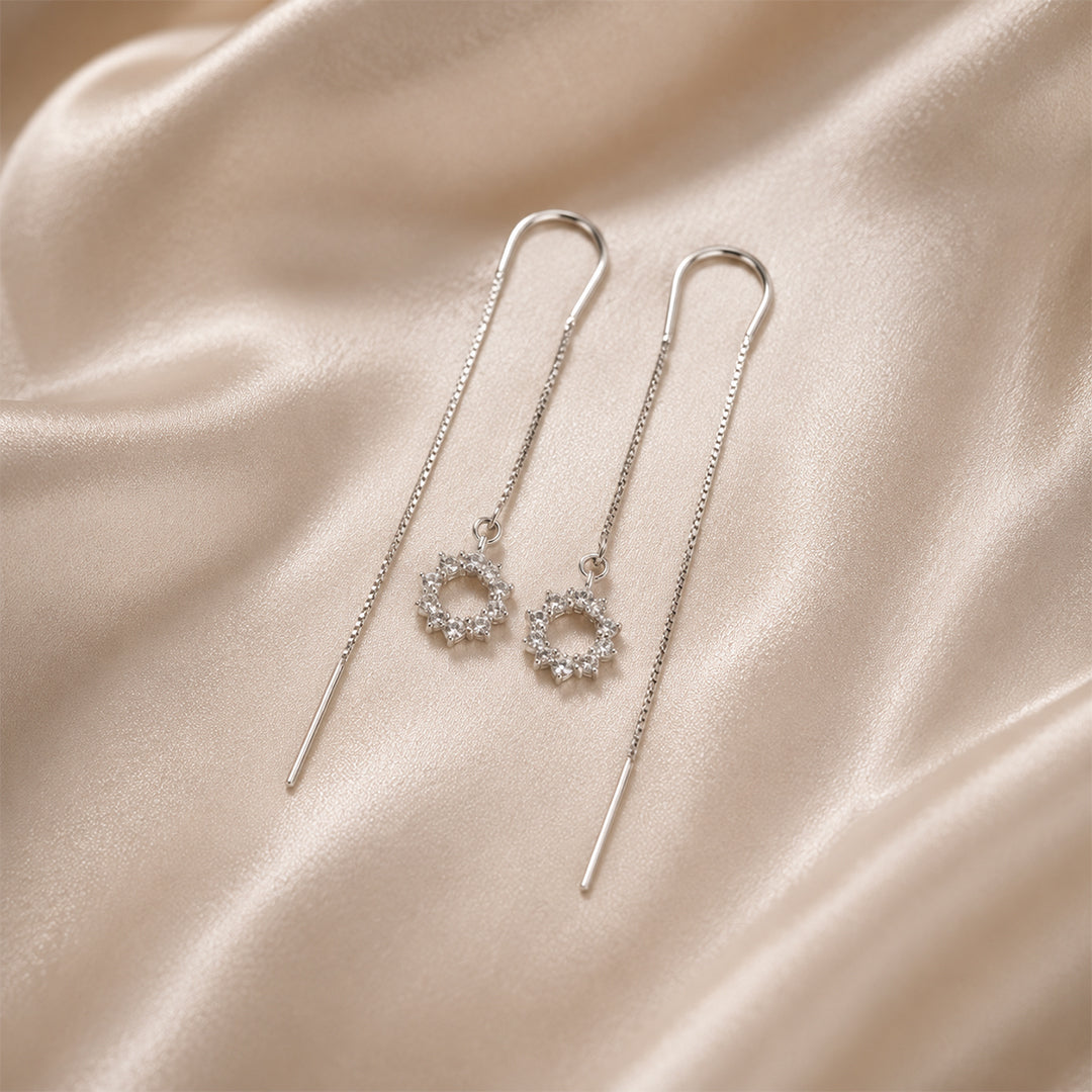Sunburst Threader Earrings