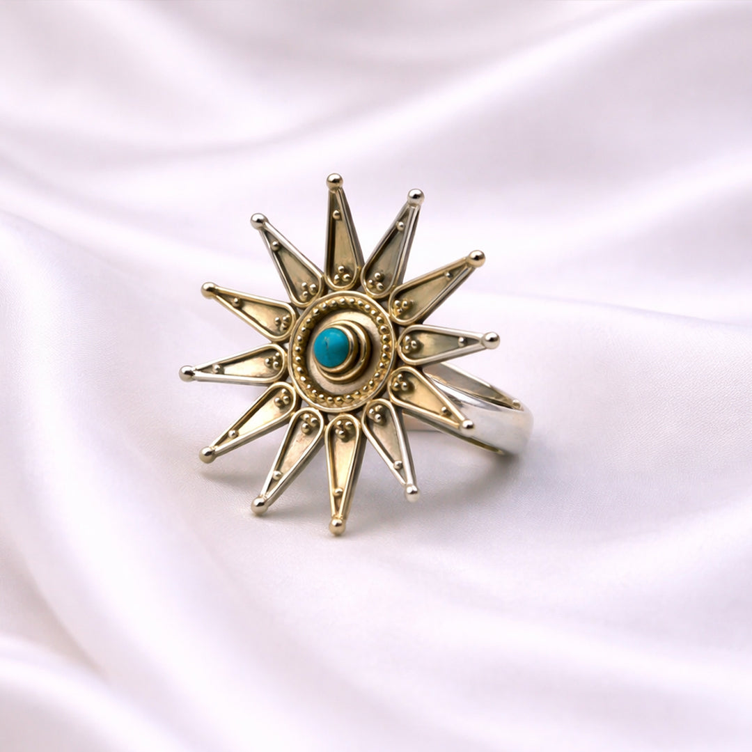 Tara Turquoise Adjustable Ring