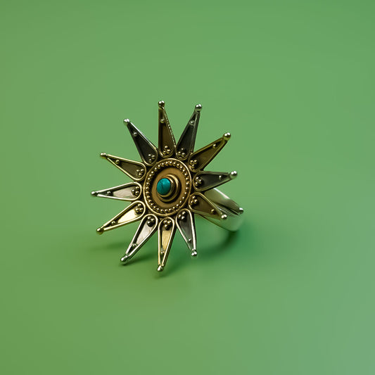 Tara Turquoise Adjustable Ring