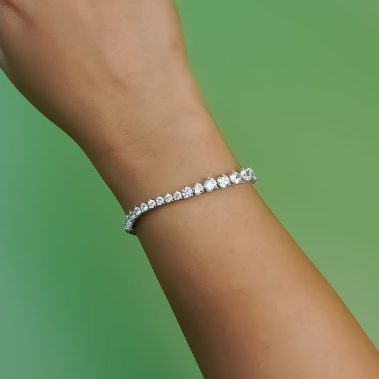 Luxe Bold Tennis 925 Silver Bracelet