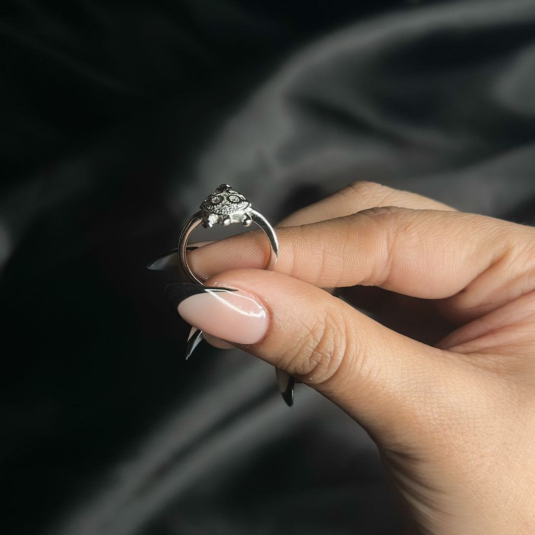 Turtle Spark Ring Pure 925 Silver