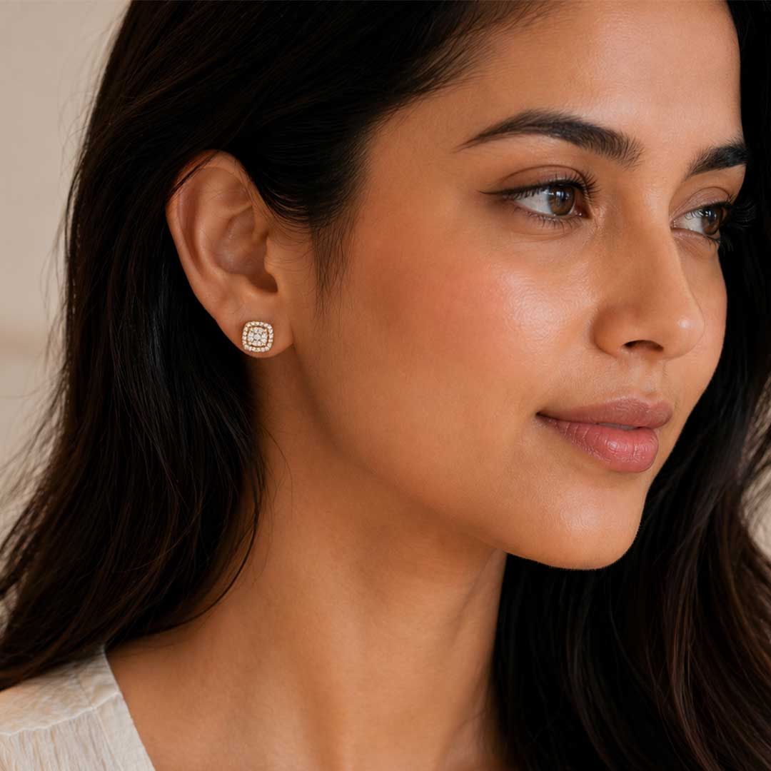 Golden Solitaire Studs