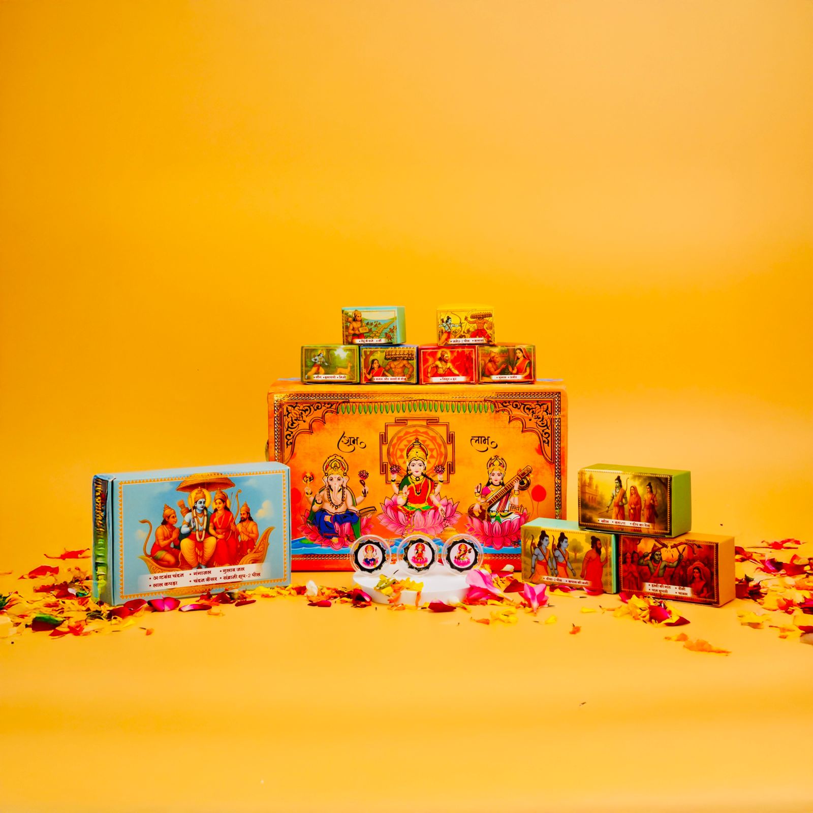 Shubh Diwali Musical Gift Box with Pure Silver Coins And Puja Experience