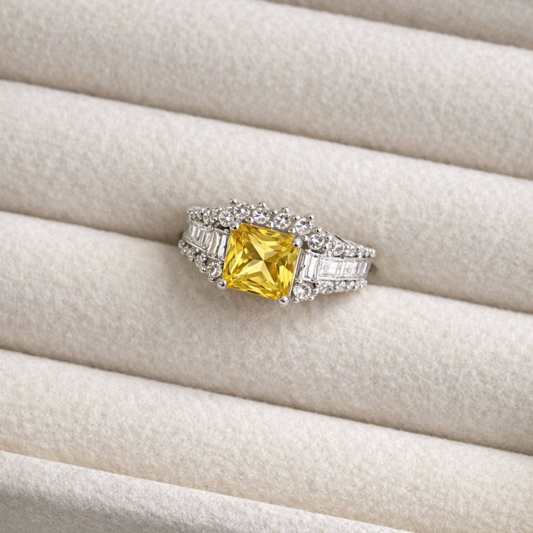 Yellow Radiance Adjustable Ring
