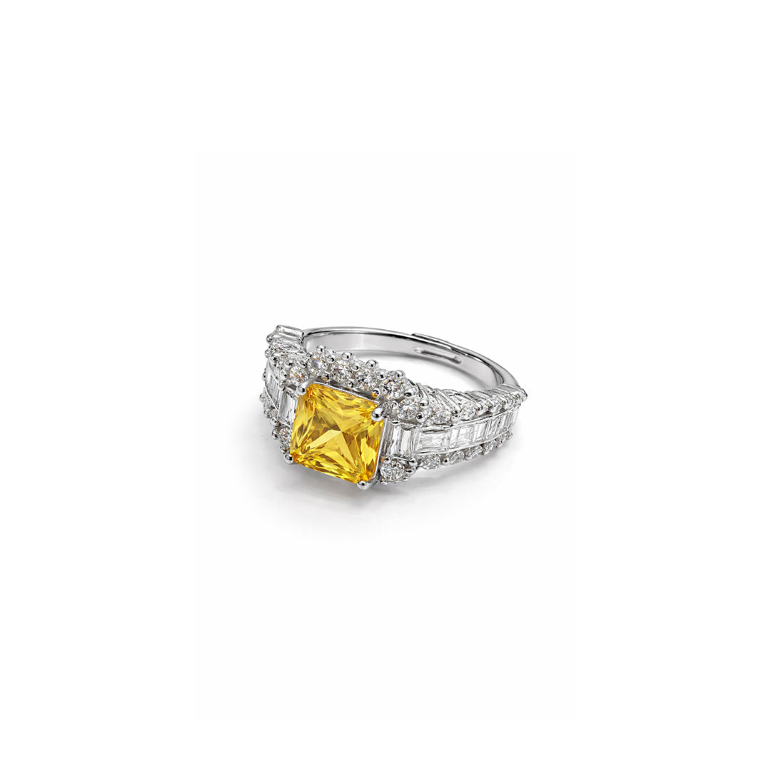 Yellow Radiance Adjustable Ring
